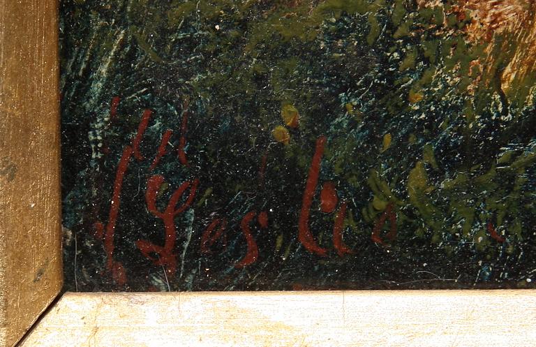 OKÄND KONSTNÄR, olja på duk, 2 st, bär sign, 1900-tal.