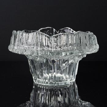 TAPIO WIRKKALA, skål glas, "Stellaria", för Iittala Finland, signerad 3450.