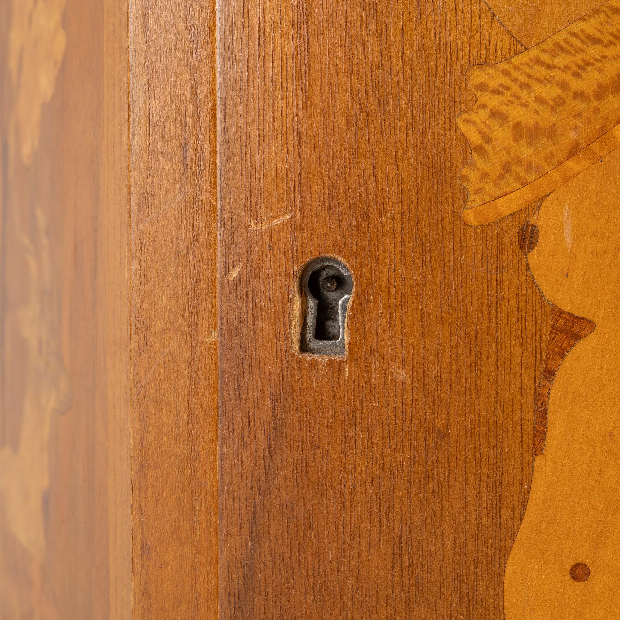 A smoking table, probably Birger Ekman, Mjölby Intarsia, 1930s.