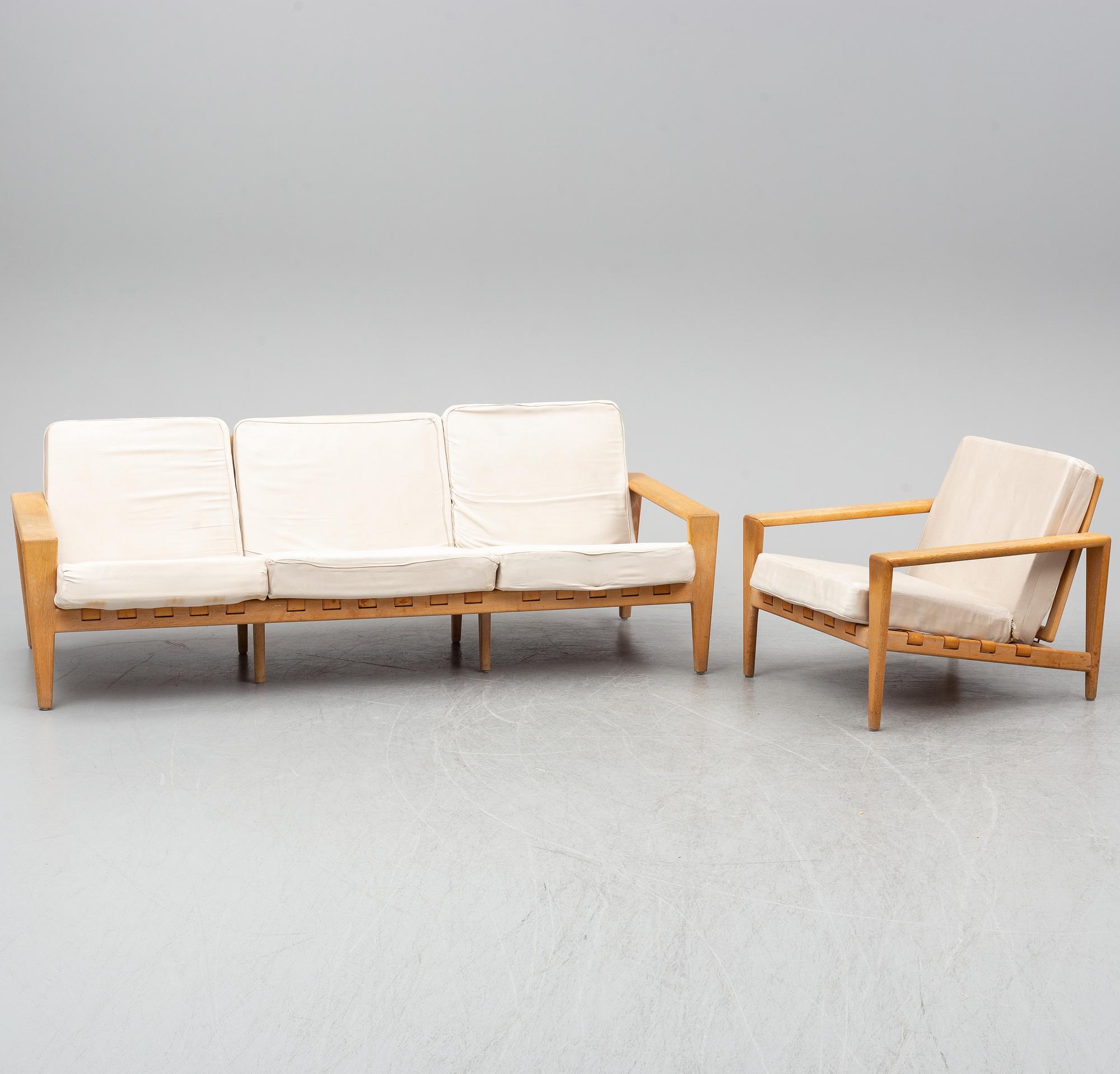 A 'Bodö' sofa and easy chair by Svante Skogh, AB Hjertquist & Co, Nässjö, ca 1960.