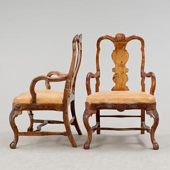 KARMSTOLAR, ett par England, 1700-tal.