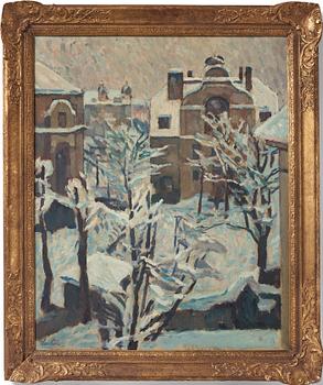 Leo Putz, "Stadtgarten im Schnee".