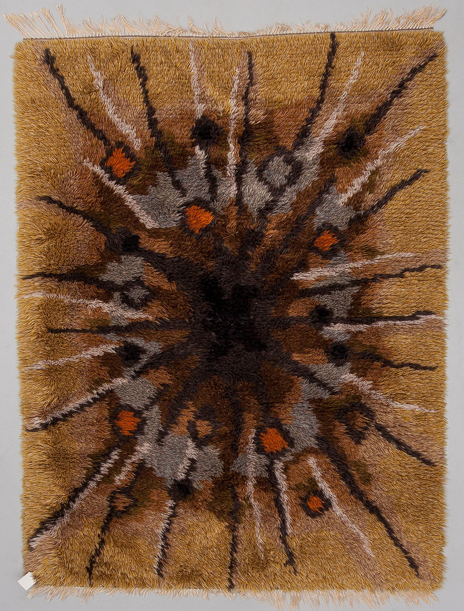 INGRID JAGARZ, rya, Marks rya, 1960-tal. Ca 200x150 cm.