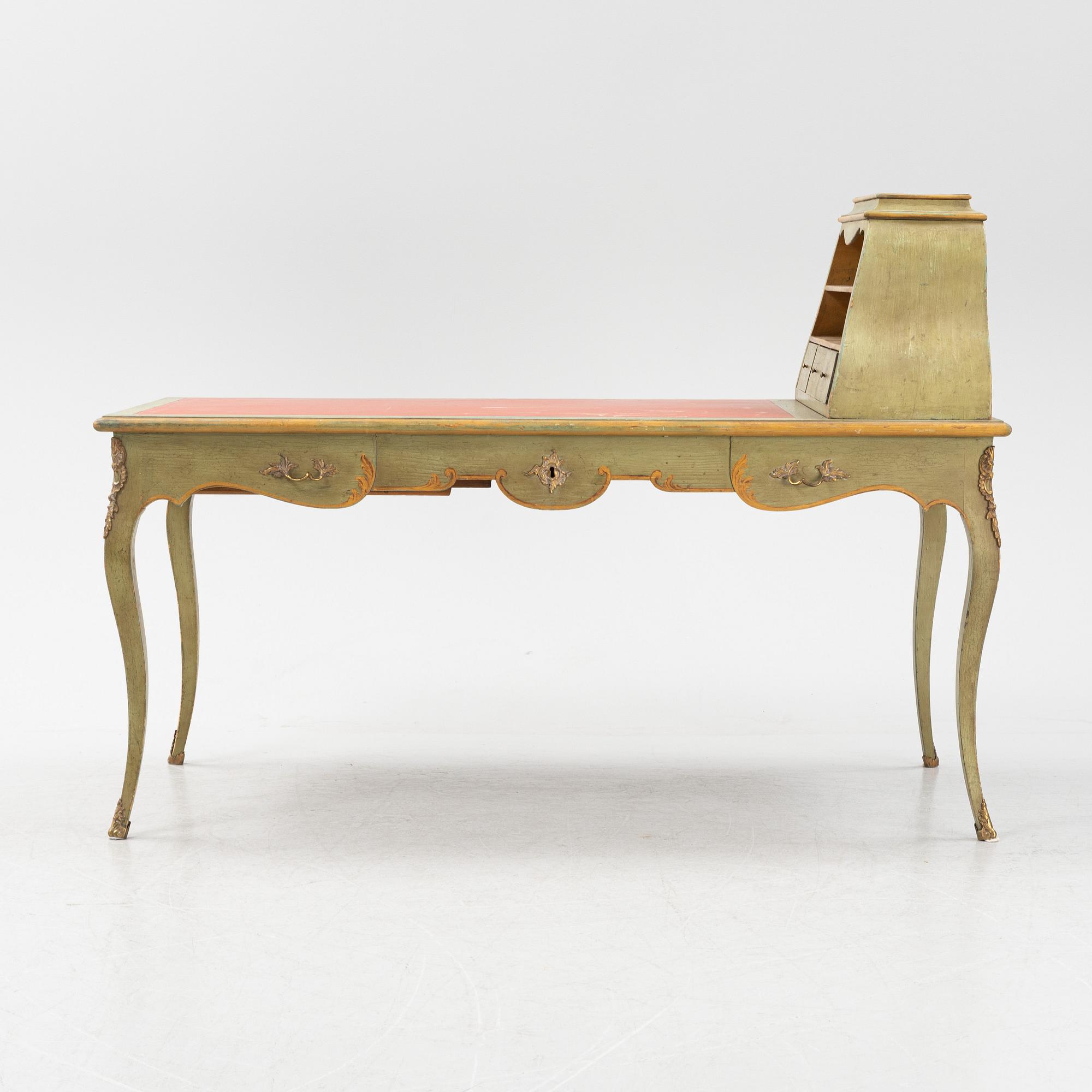 A rococo style writing desk, 20th century.
