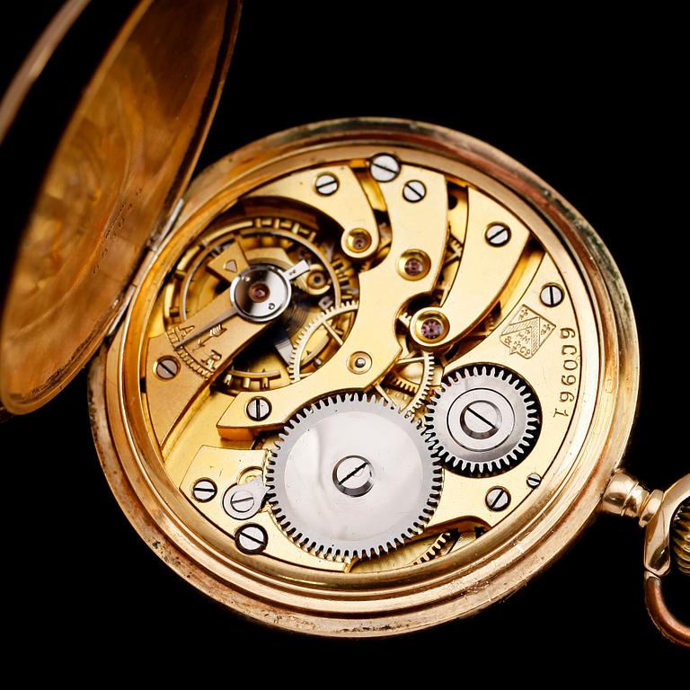 FICKUR, 14 k guld, savonett, 1900-talets första hälft.