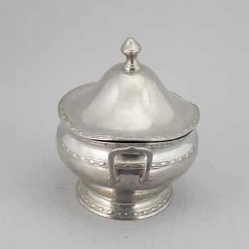A late Gustavian pewter tureen by C G Malmborg.