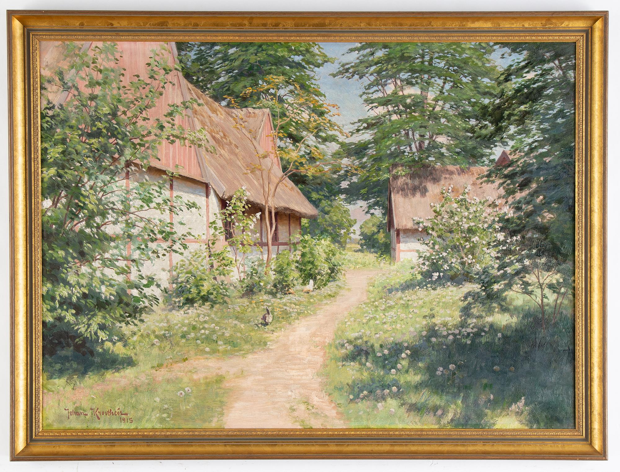 Johan Krouthén, olja på duk, signerad och daterad 1915.