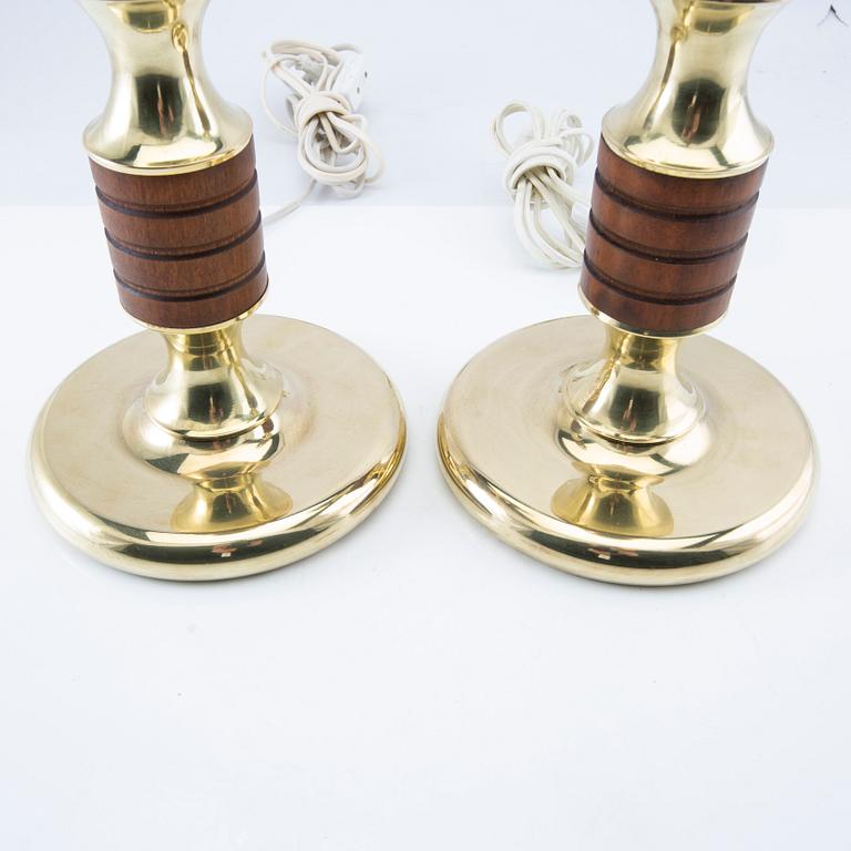Table lamps, a pair, late 20th century.