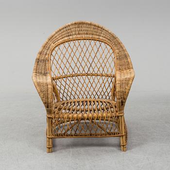 ARMCHAIR, rattan, mid 20 th century.