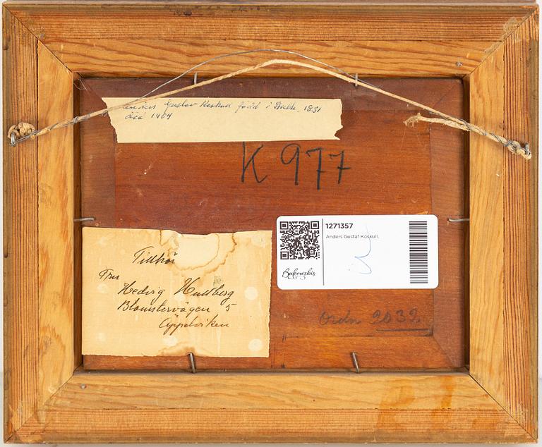 Anders Gustaf Koskull, oil on panel, signed.