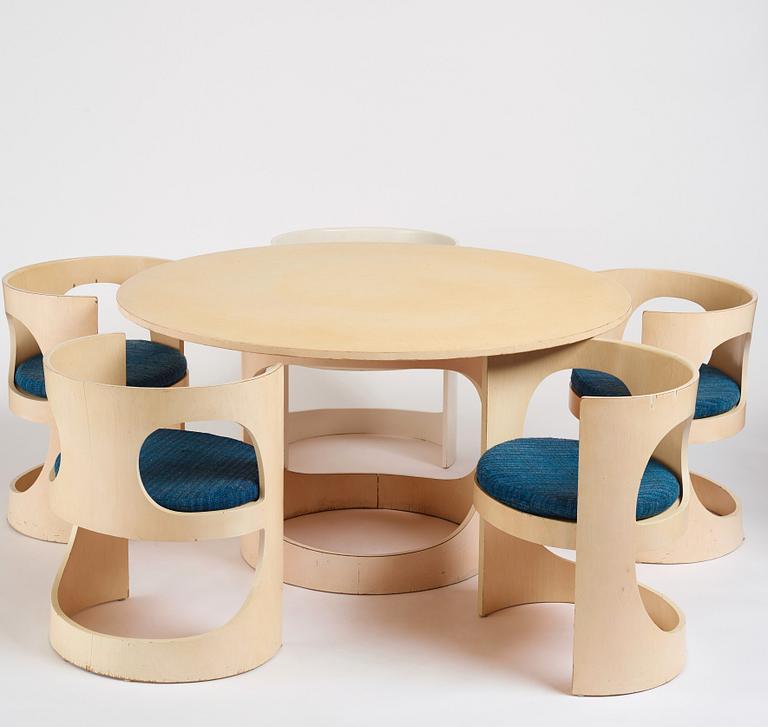 Arne Jacobsen, a 'Prepop' dining set, Asko, Finland, 1969.