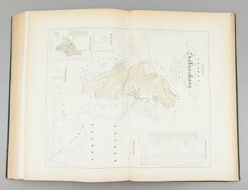 GUSTAF LJUNGGREN, Atlas öfver Sveriges städer jämte deras alla egor och jordar..., 1862. 89 kolorerade kartor.