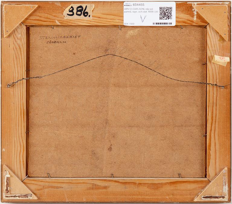 ARVID CARLSON, oil on canvas, signed and dated 1939.