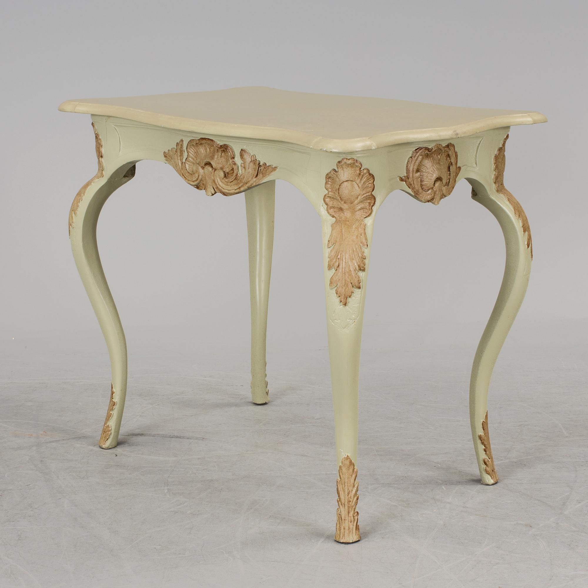 A Swedish 19th century Rococo style table. - Bukowskis