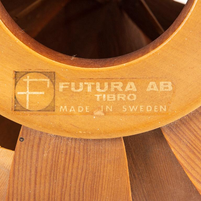 A Futura AB, Tibro, 1960s pine table lamp.