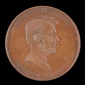MEDALJ, Brons, "North Western Sanitary Fair", 1865.
