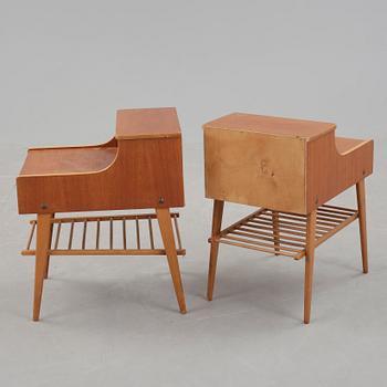 SÄNGBORD, ett par, 1950/1960-tal.