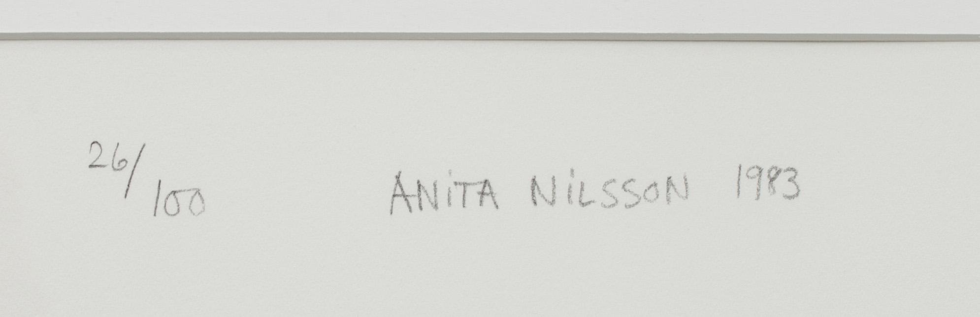 ANITA NILSSON, färglitografi, signerad, numrerad och daterad, 26/100 1983.