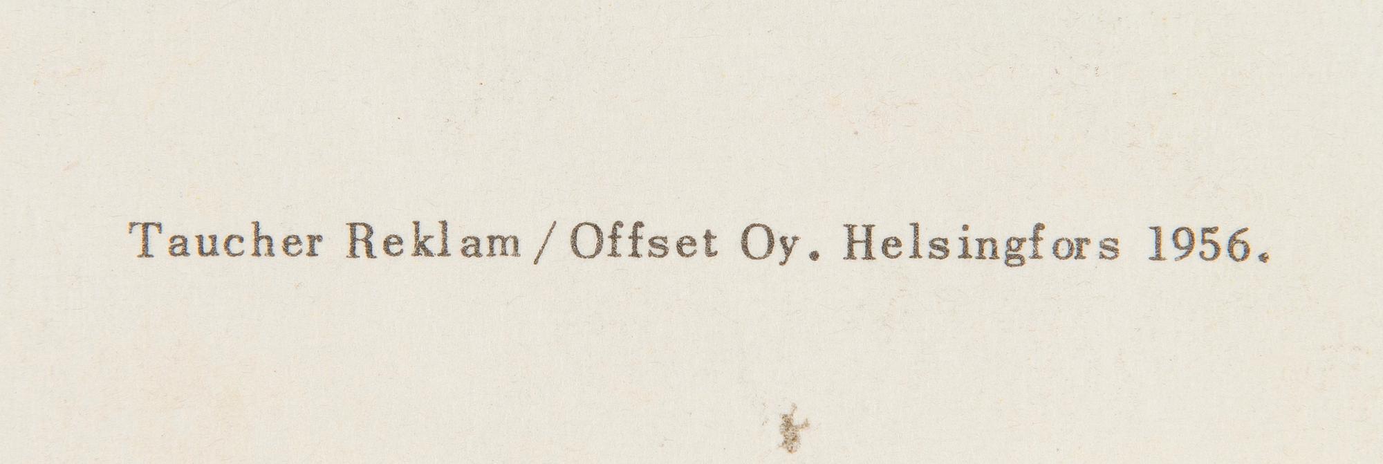 Tove Jansson, Booklet, A Tale of Moomintroll for Föreningsbanken, Helsinki 1956.