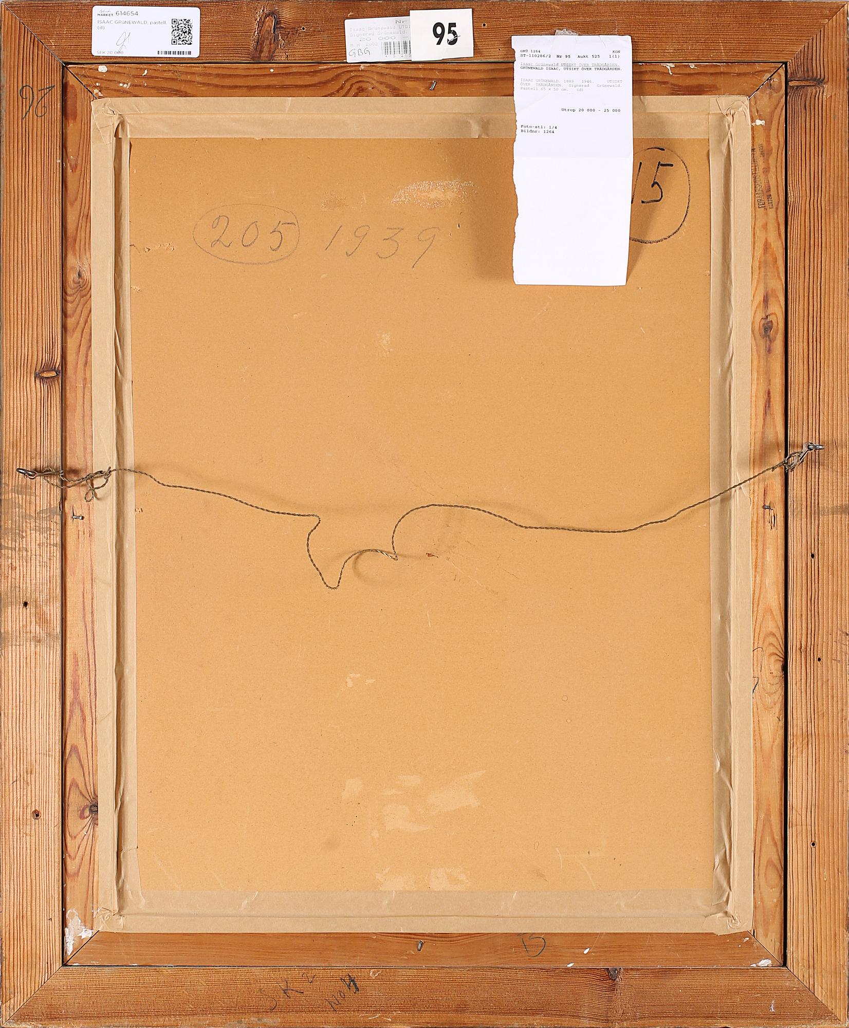 ISAAC GRüNEWALD, pastell, signerad.