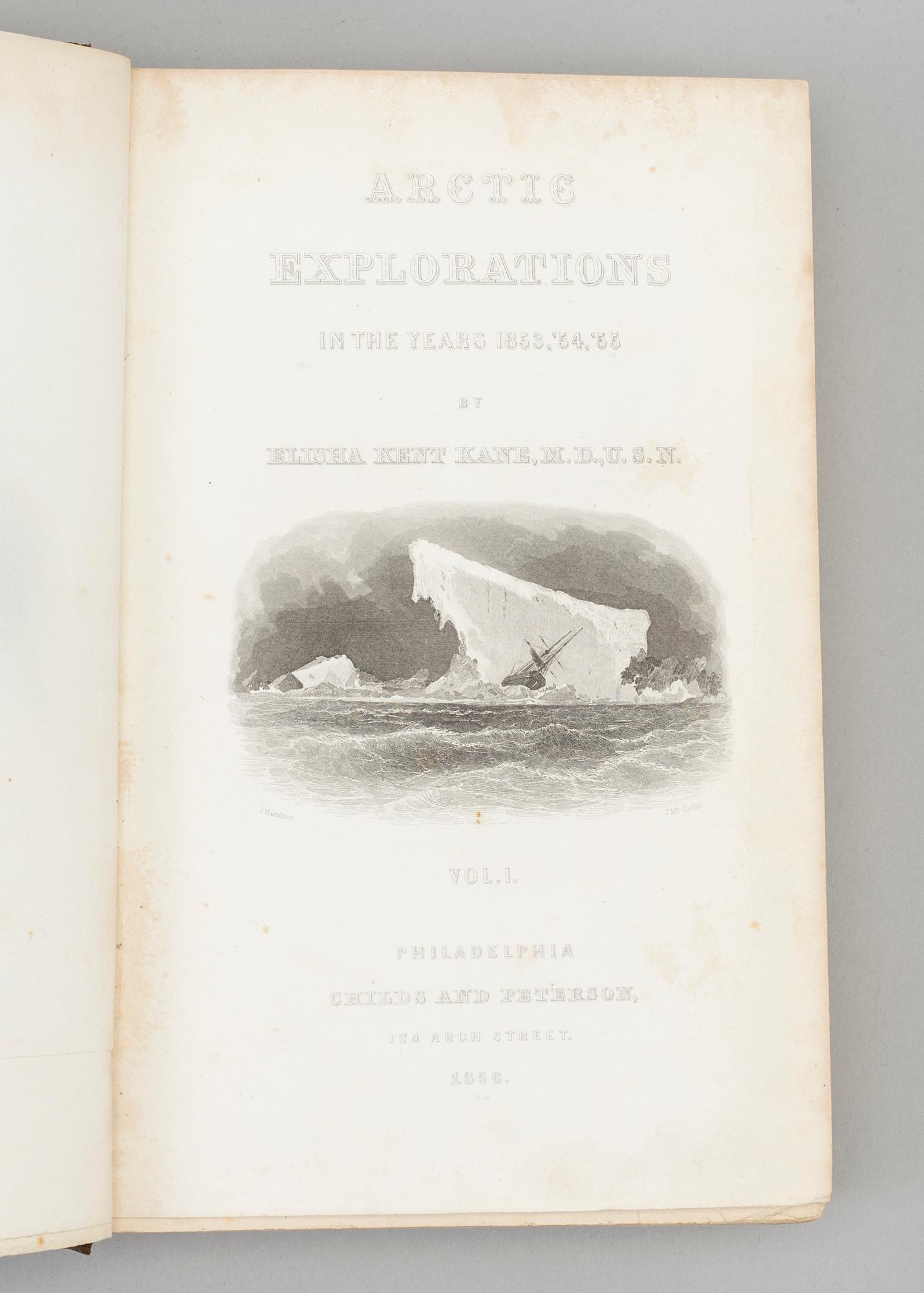 A BOOK, Arctica, 1857, Elisha Kent Kane.