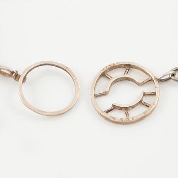 Lars Arby, two necklaces, sterling silver, Gothenburg 1965 and 1967.