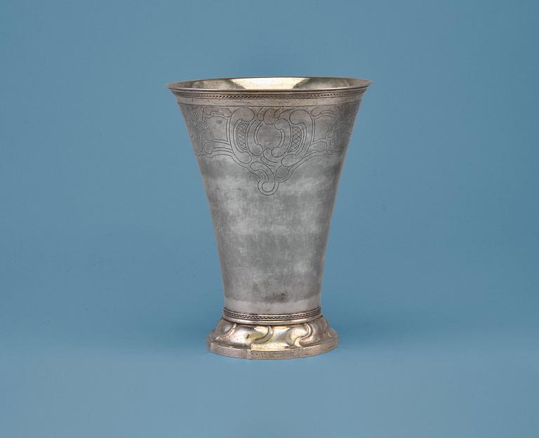 A BEAKER, silver. Henrik Frodell Stockholm 1796. Weight 406 g.