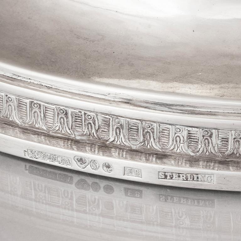 Atelier Borgila, an oval sterling silver footed bowl, Stockholm 1931.