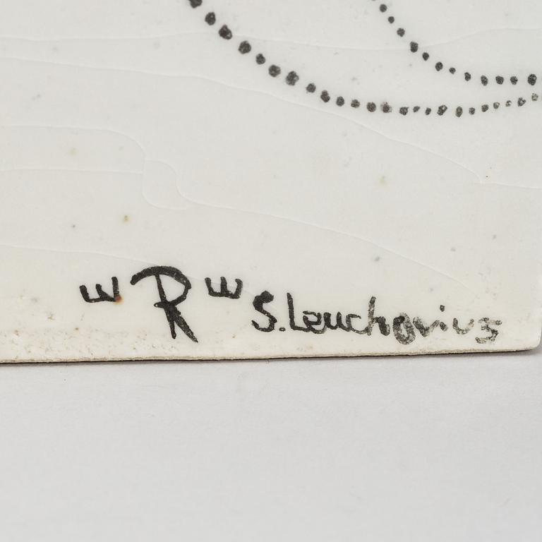 SYLVIA LEUCHOVIUS, skulptur, fjäril, Rörstrand.