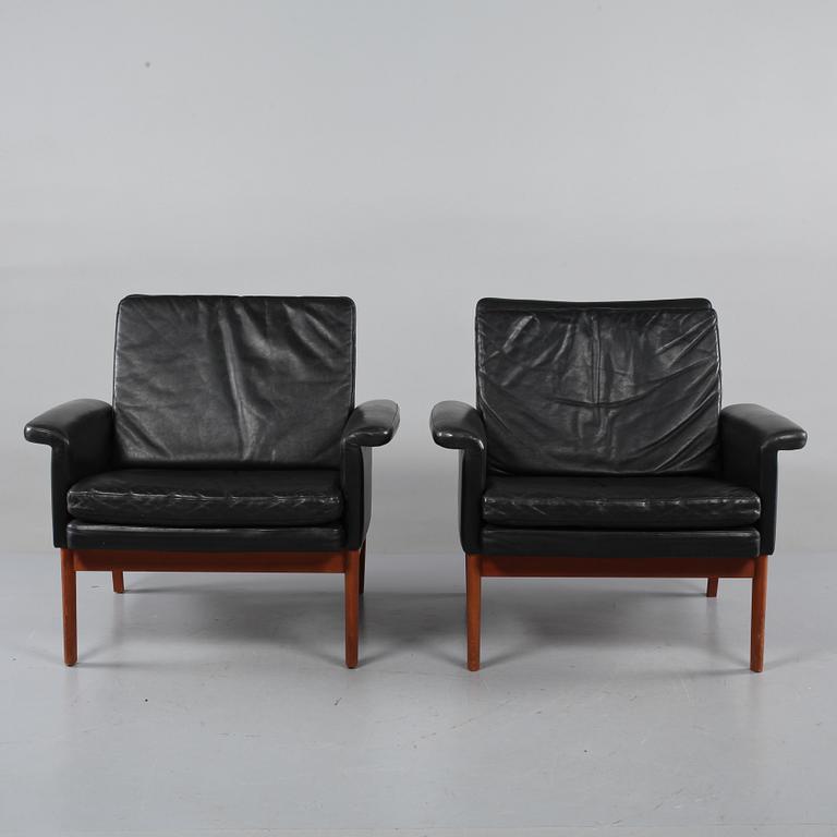 FÅTÖLJER, ett par, France & Son, Danmark, 1960-tal.