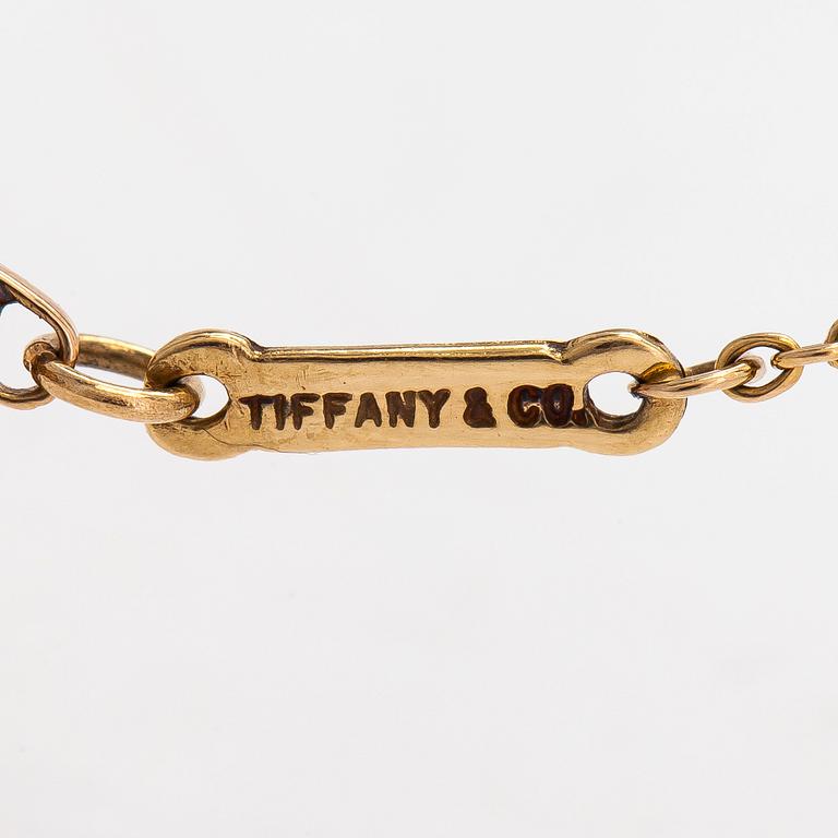 Tiffany & Co, Elsa Peretti, collier, "Diamonds by the Yard", 18K guld med en diamant ca 0.05 ct.