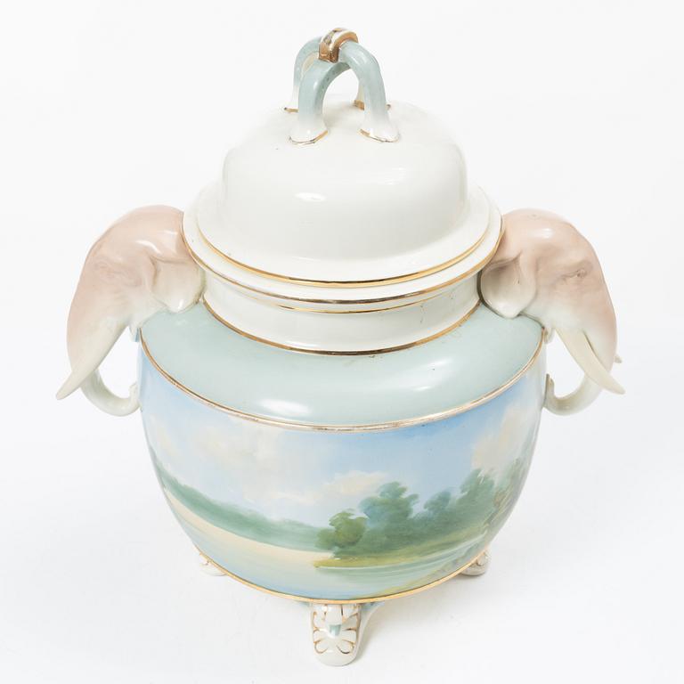 Rörstrand, urn with lid, late 19th century.