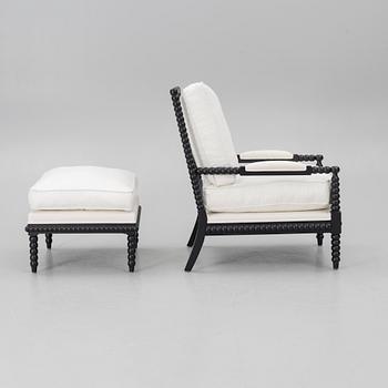 A 'Bobby' armchair with ottoman by RIJD, contemporary.