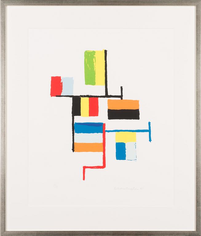 Ernst Mether-Borgström, silkscreen, signerad och daterad -75, numrerad 39/90.