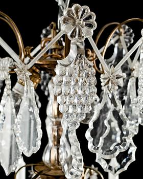 LJUSKRONA, rokokostil, 1900-talets mitt. Höjd ca 85 cm.