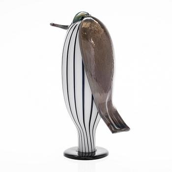 Oiva Toikka, A glass bird, "Butler", signed O. Toikka Iittala 2014 and numbered 630/2000.