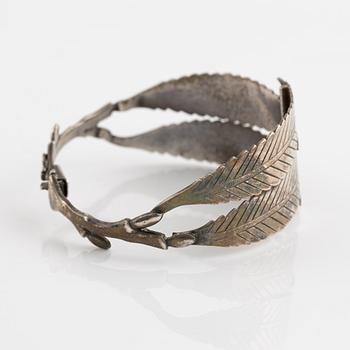 Gertrud Engel, armring, silver, Anton Michelsen, Danmark.