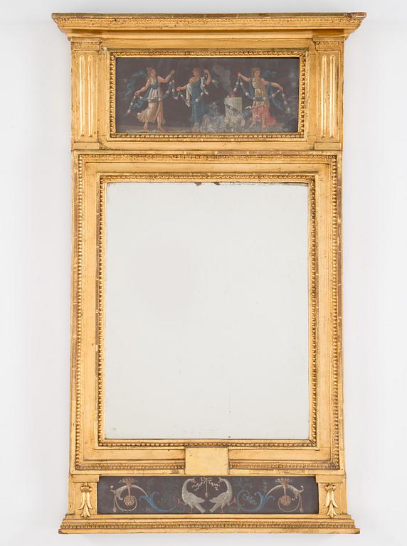 An early 19th century late Gustavian mirror.