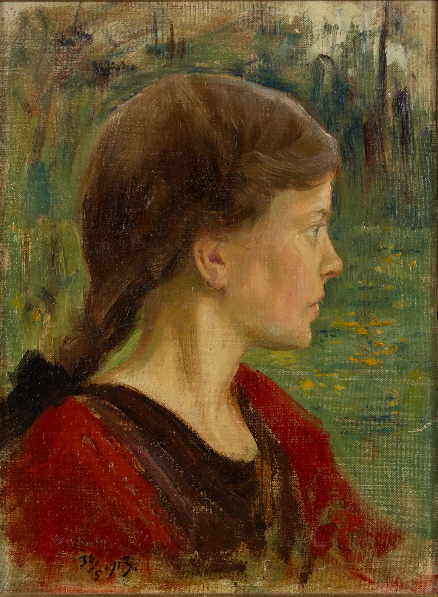 Erik Tryggelin, Flicka med fläta.