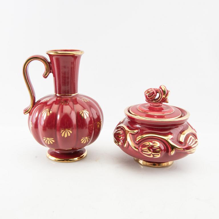 Arthur Percy, 25 pieces, "Rubin", Gefle, mid-20th century.