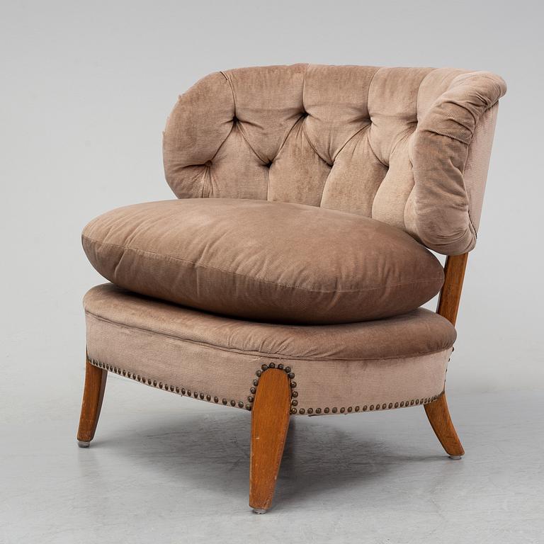 Otto Schulz, a "Schulz" easy chair, Jio Möbler, Jönköping, Sweden, mid 20th century.