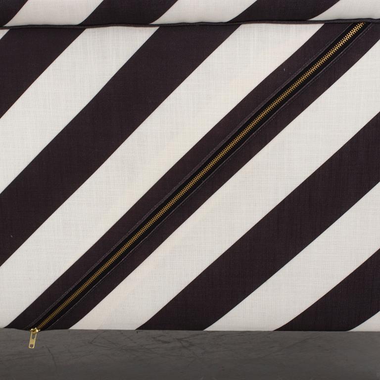 A black and white striped sofa by Rosenhof Art Factory, 21st century.
