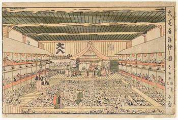 Katsukawa Shun'ei, 'Kabuki theater'.