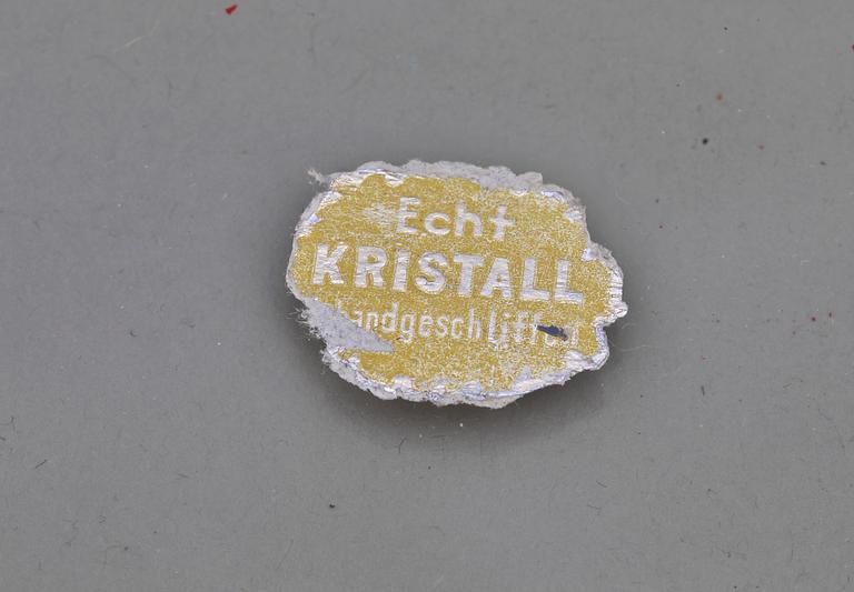 FLAKONG, PARFYMFLASKA, FAT, 4 delar. Kristall, 1900-tal.