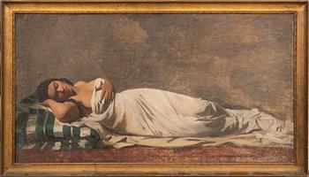 Unknown artist 20th century, Reclining model.