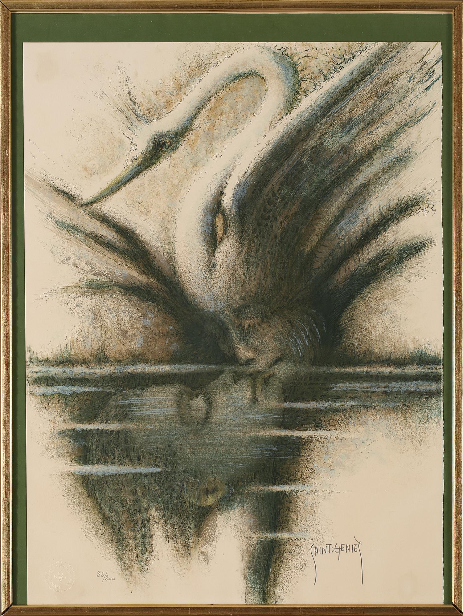 FRANCIS DE LASSUS SAINT-GENIES, litografi, signerad och 32/200.