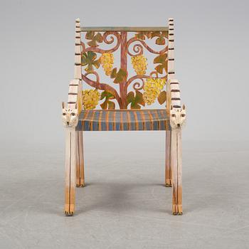 A chair by Gérard Rigot, France, signed and dated -92.