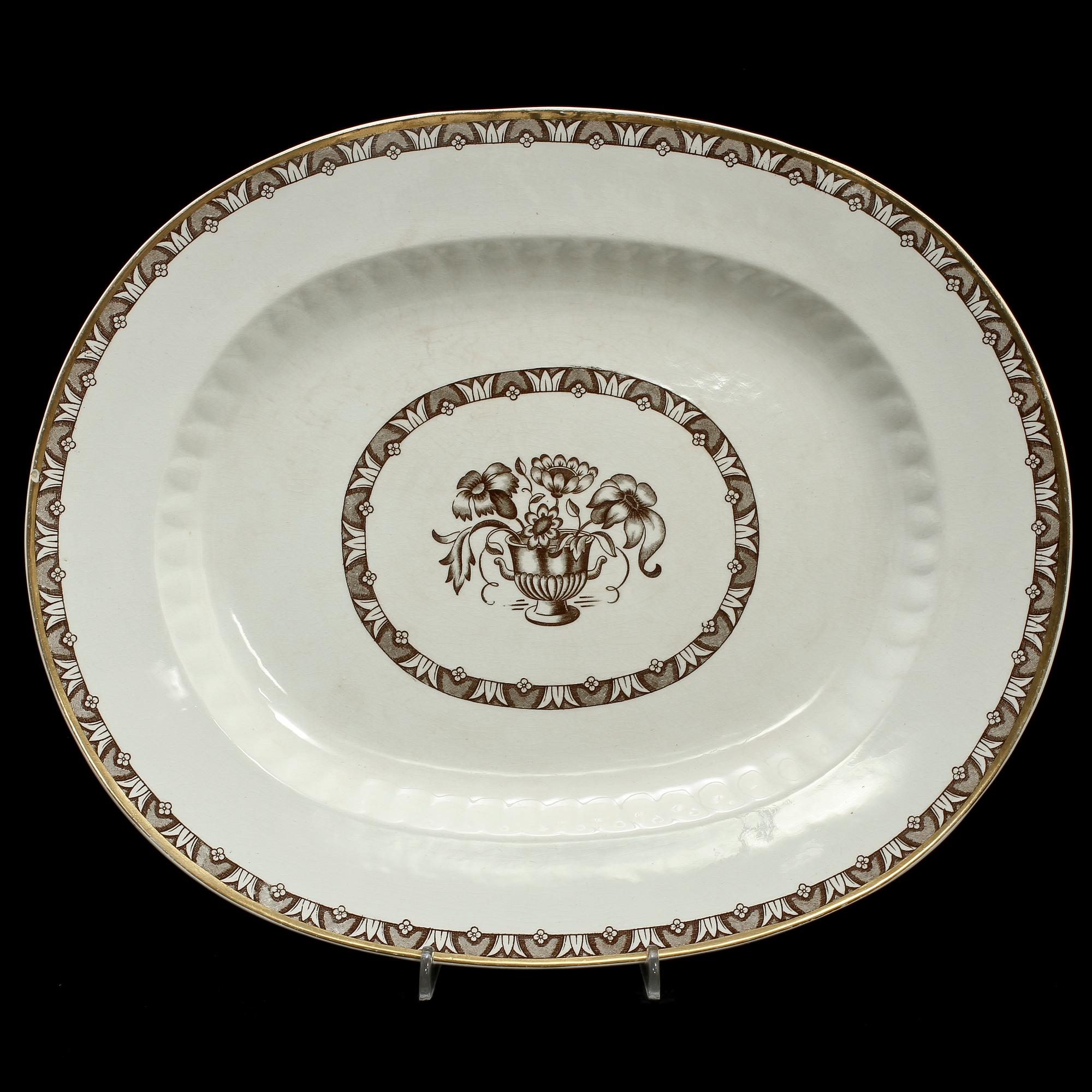 SERVISDELAR, 56 st, flintgods "Krona", Wilhelm Kåge, Gustavsberg, 1900-talets första hälft.