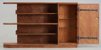 An Axel Einar Hjorth stained pine book shelf 'Lovö' by Nordiska Kompaniet, 1930's.