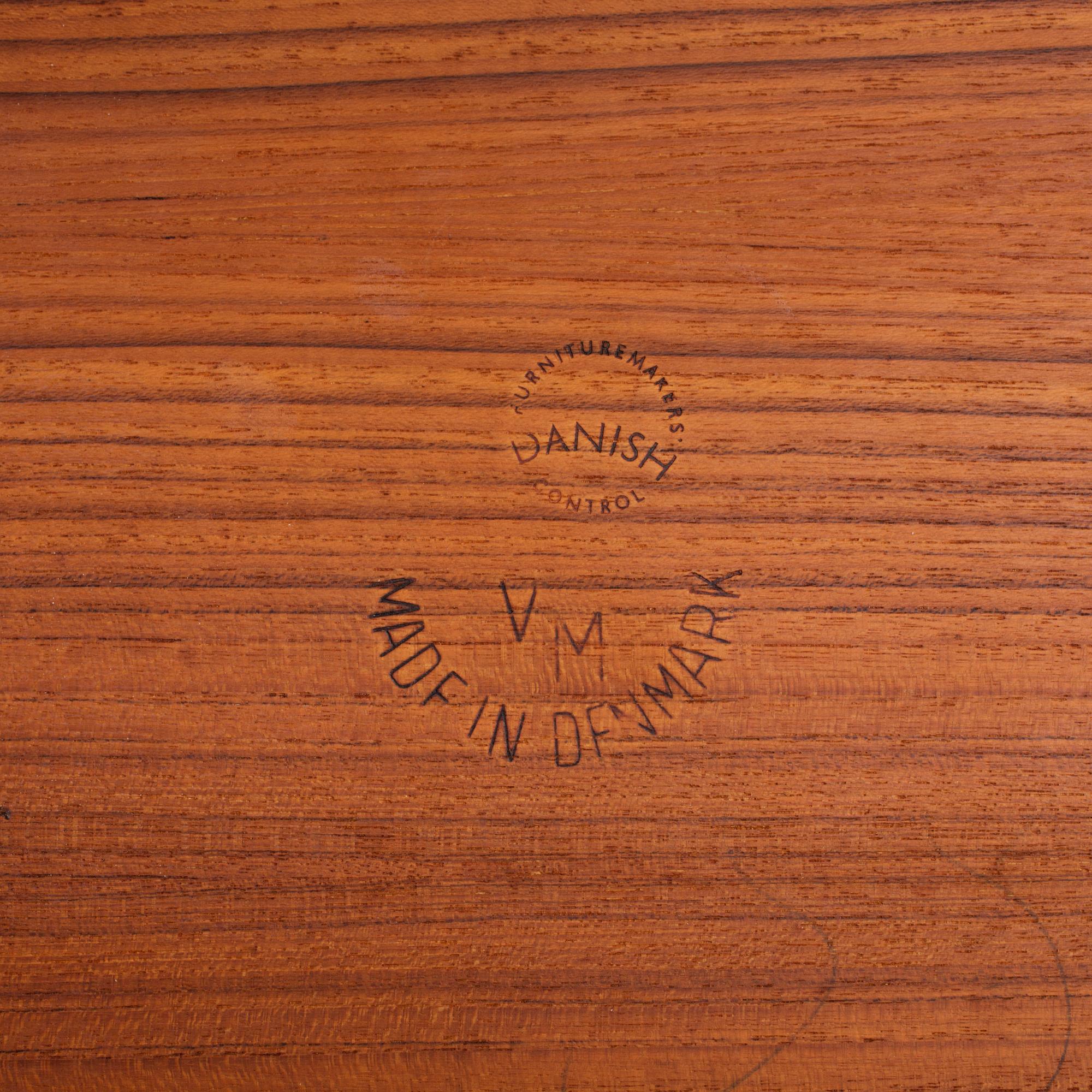 SATSBORD, 3 delar, Vejle Møbelsnedkeri, Danmark, 1960-tal.